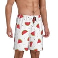 thumbnail image 2 of Sikiie Hand Drawn Watermelon Mens Pajama Shorts, Lightweight Lounge Pant with Pockets Soft Sleep Pj Shorts for Men3X-Large, 2 of 6