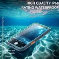 thumbnail image 3 of for iPhone Air Waterproof Case Compatible with MagSafe, Magnetic Waterproof Full Body IP68 Underwater Case Built-in Screen Protector Military Grade Shockproof Phone Cover with Lanyard, 3 of 7