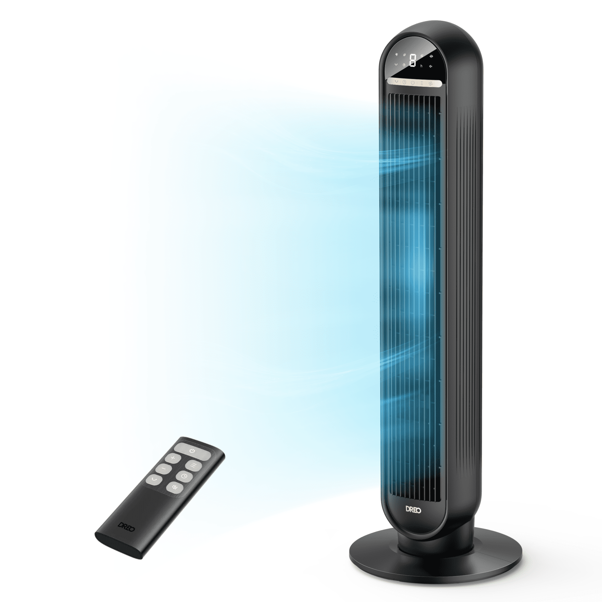 Dreo Electric Tower Fan, 24ft/s, 90° Oscillating, 4 Speeds, 8H