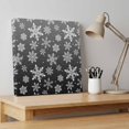 thumbnail image 4 of Ships Next Day Canvas Wall Art 8"x8",Black White Snowflake Christmas Wood Framed Canvas Print Painting,Winter Xmas Snowflakes Ready to Hang Small Picture Wall Decor for Home Bathroom Nursery Kitchen, 4 of 9
