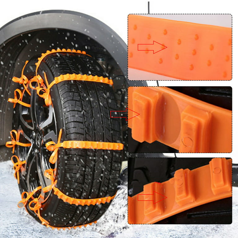 10Pcs Car Snow Chains Nylon Plastic Wheel Tyre Tire Anti-skid Tie
