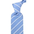 thumbnail image 3 of Scott Allan Necktie Set | Jacquard Woven Regular Tie Size 3.3"in at Tip | Dusty Blue Tie & Pocket Square, 3 of 6