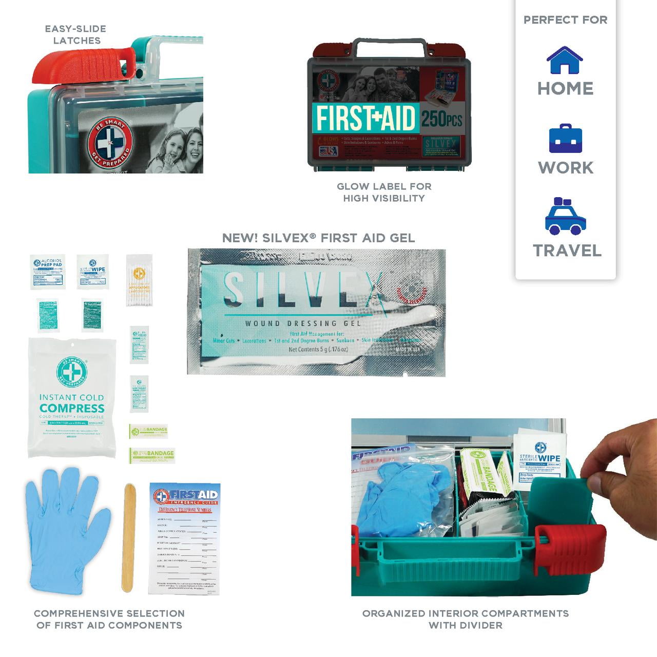 Be Smart Get Prepared First Aid Kit, 250 pc
