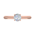 thumbnail image 3 of 1/2 Carat Prong Set Solitaire Diamond Engagement Ring Band in 14K Rose Gold (Ring Size 4), 3 of 5