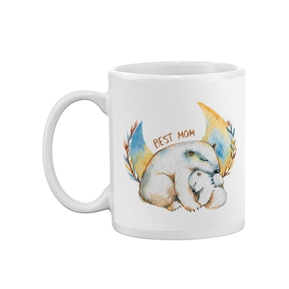 "best Mom" Cute White Bears Mug  -Image by Shutterstock,