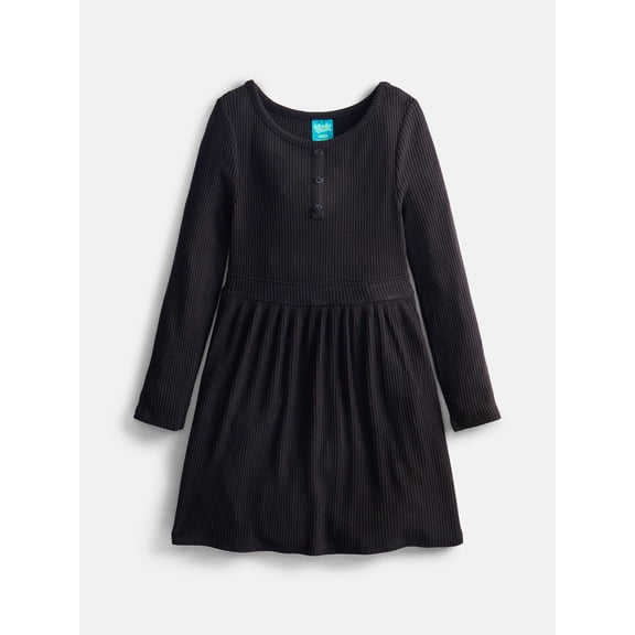 Wonder Nation Girls Knit Dress with Long Sleeves, Sizes 4-18