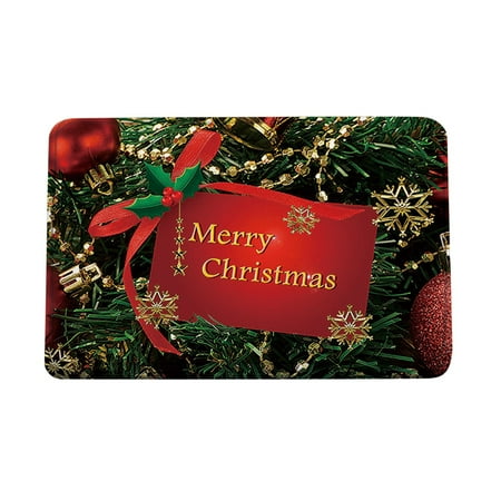 

Floleo Clearance Christmas Cartoon Home Door Mat Absorbent Mat Living Room Kitchen Floor Mat