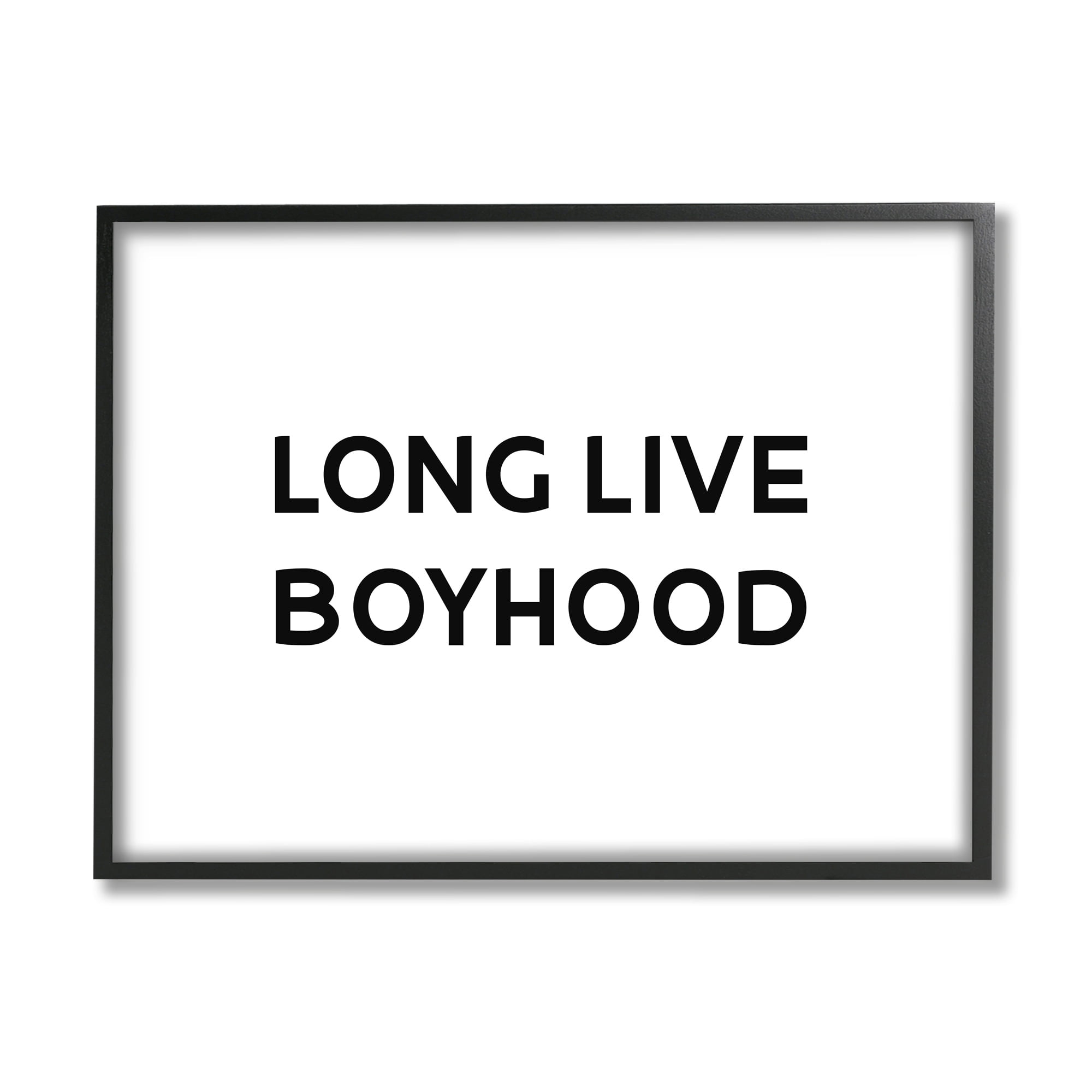 Stupell Industries Long Live Boyhood Kids' Motivational Phrase Black White, 20 x 16, Design by Daphne Polselli