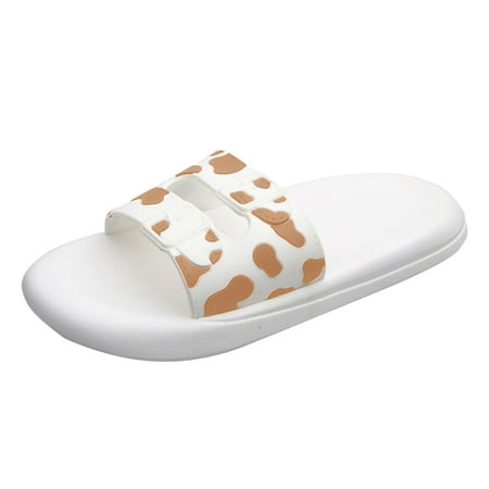 

ZTTD Summer Women Slippers Home Footwear Indoor Outdoor Shoes Ladies Slides Cute Cow Slippers Women s Slipper A