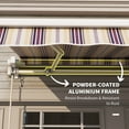 thumbnail image 6 of 10' x 8' Retractable Awning, Patio Awnings, Sunshade Shelter w/ Manual Crank Handle, UV & Water-Resistant Fabric and Aluminum Frame for Deck, Balcony, Yard, Red & Beige, 6 of 6