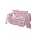 thumbnail image 2 of Pink Couch Cover for Dogs, Grid Checkered Plaid Gingham Lattice Trellis Washable Sofa Covers Slipcover for Pets Dogs Futon Cover, Couch Recliner Covers, Oversized Chair Slipcover 71"x91", 2 of 9