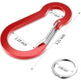 thumbnail image 2 of Czcpp-3 .2 Pouces Mousqueton en Aluminium Clips D Ring, Crochet à Ressort Caribéen avec Porte-Clés pour Camping, Randonnée, Gym & Équipement Extérieur, Ensemble de 10, 2 of 4