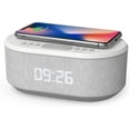 thumbnail image 1 of Réveil i-box Dawn, Radio Réveil, Réveils pour Chambres, Radio FM, Réveil avec Chargement Sans Fil, Haut-Parleurs Sans Fil avec Bluetooth, Réveil Numérique, Port USB, Veilleuse à Intensité Réglable (Blanc), 1 of 4