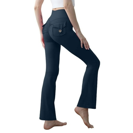 iHPH7 Womens Fall Pants High Waisted Pants for Women Workout Pants Women Womens Fall Clothing Bootcut Yoga Pants Athleisure Women Exercise Pants for Women Dark Gray S