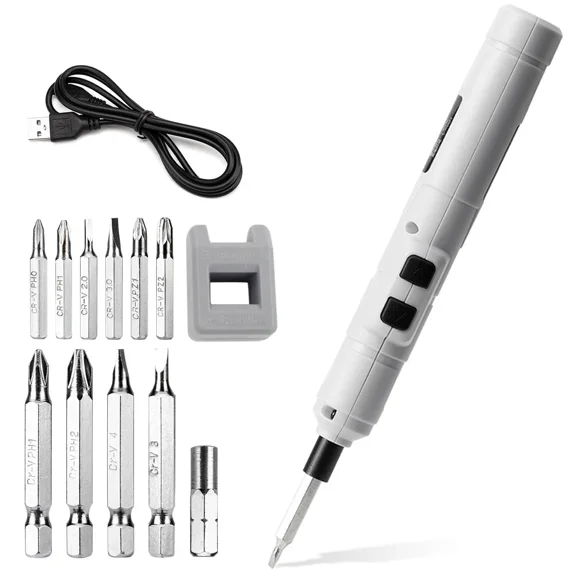 STONEGO 1Set 3.6V USB Rechargeable Wireless Electric Screwdriver - Pen-Type Micro Precision Screwdriver Set with Lithium Battery - Ideal for Detailed Work and DIY Projects