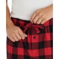 thumbnail image 4 of NY Threads Mens Flannel Pajama Pants with Pockets Soft Cotton Sleepwear Lounge PJ Bottoms, Medium, Black/Red, 4 of 7