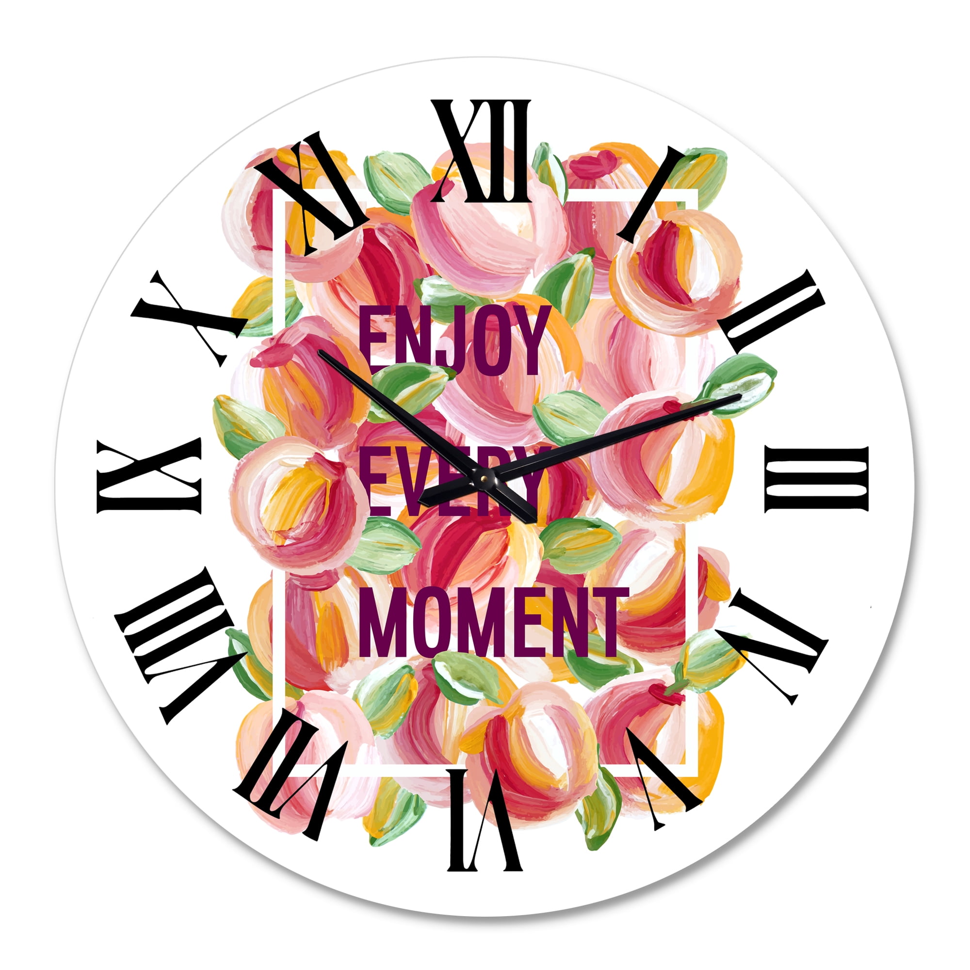 Designart 'Enjoy Every Moment' Traditional Wall Clock