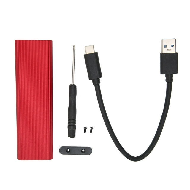 Carcasa SSD M.2 NGFF SATA, adaptador, clave B, clave B+M, para disco duro externo Win XP/7/8 (roja)