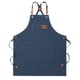 thumbnail image 1 of Delantal de chef de lona con peto ajustable, bolsillos, tirantes cruzados en la espalda e impermeable. Azul, 1 of 9
