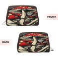 thumbnail image 3 of Picia Red Mushrooms Print Leather Makeup Bag Make Up Bag Travel Toiletry Bag for Her Girlfriend Teacher Teen Girl Gifts, 3 of 8