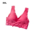 thumbnail image 3 of Sonducket Bralette de poliéster y transpirable para mujer, ropa interior cómoda durante todo el día, sujetadores de lencería de talla Ropa interior Melon rojo,1 XXL, 3 of 6