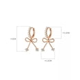 thumbnail image 2 of K-KED Rose Gold Plated 925 Sterling Silver Ribbon Bow Hoop Earrings Bows-Rose Gold, 2 of 6