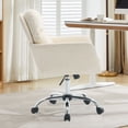 thumbnail image 3 of New PU Leather Office Chair with Adjustable Height, Black Base, Metal Frame, for Bedroom, Dressing Table or Desk, Modern Green, 3 of 8
