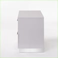 thumbnail image 2 of Lorimar Modern White High-Gloss 2-Drawer Nightstand with Chrome Legs, 2 of 5
