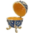 thumbnail image 1 of Caja de baratija de Huevo Faberge esmaltada Pintada a Mano Spptty artesanía, 1 of 7