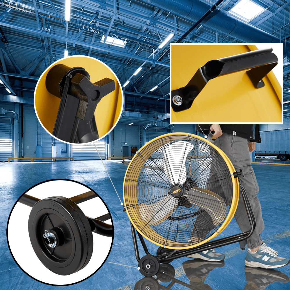 24 in. Industrial Drum Fan 8800 CFM High Velocity 3-Speed
