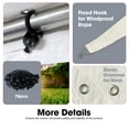 thumbnail image 5 of Outdoor Carports 12x20ft Carport Replacement Canopy Cover, Waterproof & UV Protected Tarp with 76 Elastic Buckles Suit for Garage Shelter, Frame is Not Included,white,Large Carports, 5 of 9