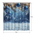 thumbnail image 5 of Red Christmas Shower Curtain,Colorful Balls Pine Trees Snowflake Bathroom Curtain Hotel Luxury Style Shower Curtains for Apartment Bathroom Decor Christmas, 5 of 5