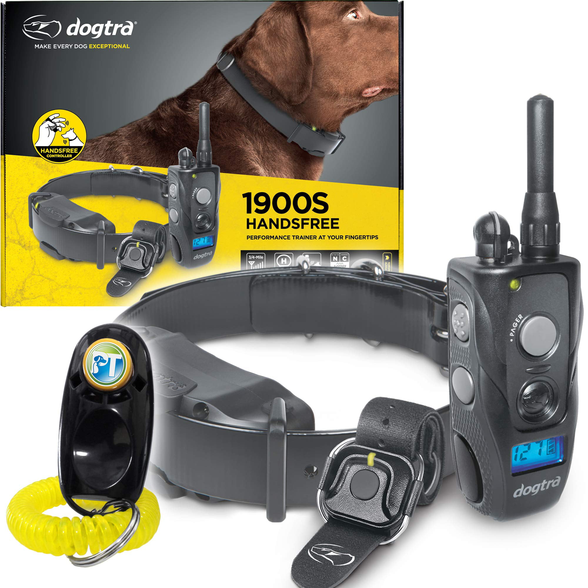 Dogtra 1900S HANDSFREE ¾-Mile Stubborn Dog Trainer E-Collar w/ Remote Control 