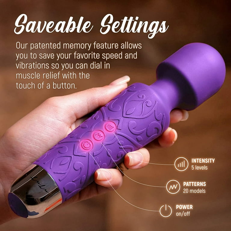 LuLu 7 Powerful Handheld Electric Back Massager for Women - Strong Personal  Magic Massage for Sports Recovery, Muscle Aches, & Body Pain - 20 Patterns