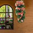 thumbnail image 5 of Artificial Rose Vine Hanging Plants Fake Flower Outdoor Flowers Fake Hanging Flower, UV Resistant for Indoor Outside Garden Porch Window, 5 of 6