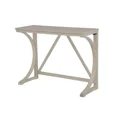 thumbnail image 3 of Farmhouse Style 3 PC Counter Height Set, Antique White Wood Sofa Table w/ 2 Side Stools, Home Kitchen Dining Furniture, 3 of 6