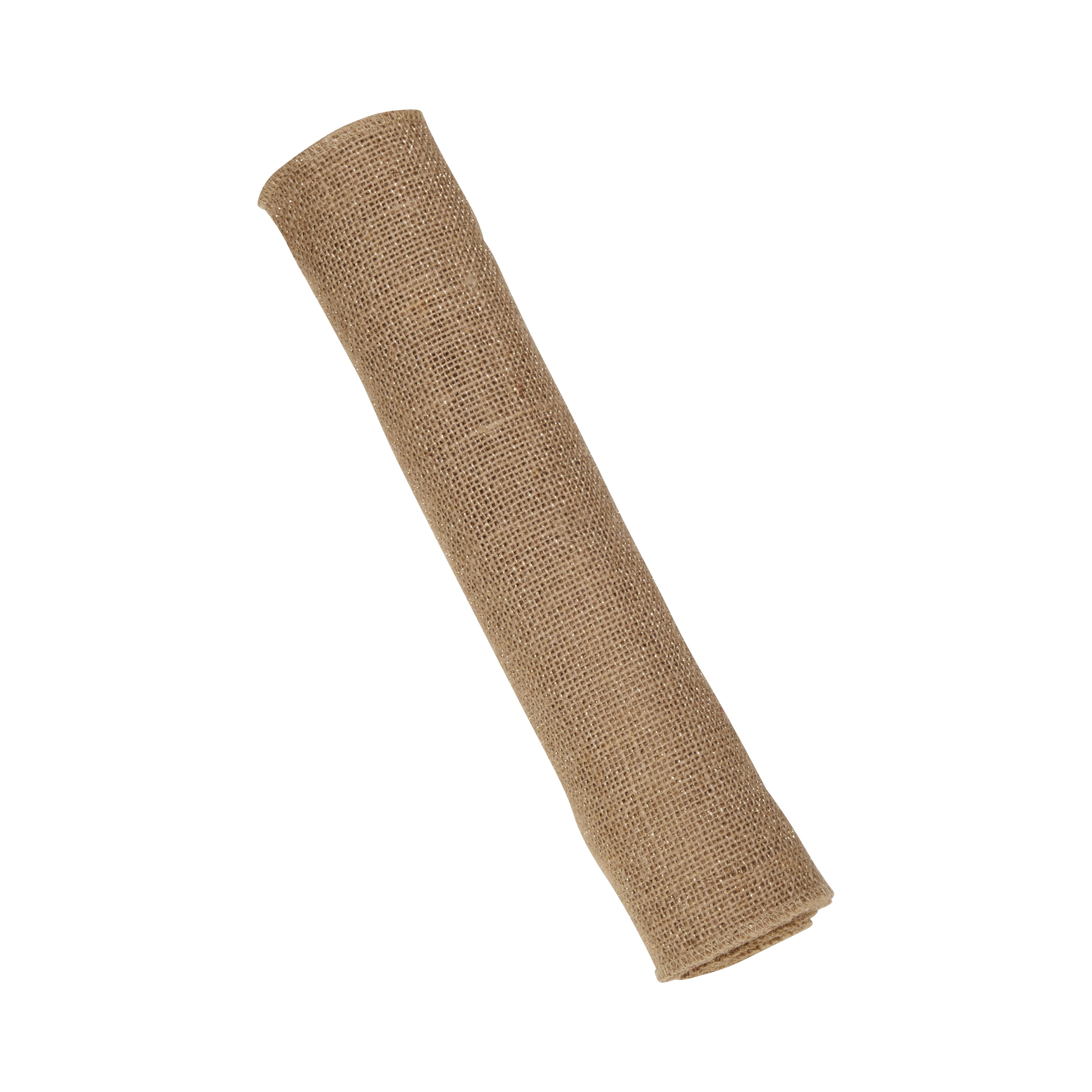 Love, Laugh, Craft Jute Burlap Table Runner Roll, Ribbon, 12"W x 3-Yards, Gold