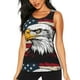 thumbnail image 1 of Fotbe American Bald Eagle Blusas Sin Mangas para Mujer – Estilo Casual, Corte Suelto, Slim-Fit, Cuello Redondo Deportivo, Tops de Verano para Gimnasio y Yoga-Small, 1 of 7
