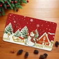 thumbnail image 2 of Christmas Xmas Door Floor Mat 17x30 Inch, Snowman Red, 2 of 6