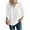 White, variant on Hanen Long Sleeve Womens Tops Casual Ladies' Casual 3/4 Sleeve V-neck Top Embroidered Chiffon Shirt Athletic Sweatshirts for Women