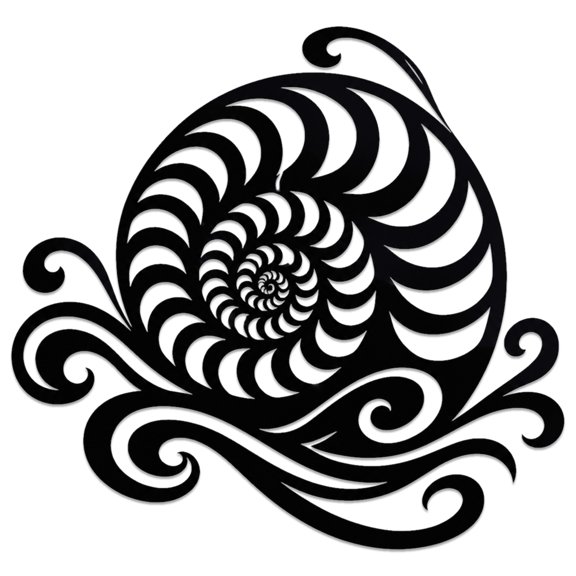 Nautilus Shell Metal Wall Art Abstract Wall Art Decor Metal Outdoor Decor Metal Signs Modern Minimalist Aesthetic Elegant Home Decoration Stunning Artwork for Living Room Bedroom Office Wall
