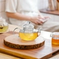 thumbnail image 2 of Universal Glass Tea Infuser With Lid Replacement Tea Strainer Glass Filteer Tea Steeper Basket For Loose Tea Leaves 400ml, 2 of 8