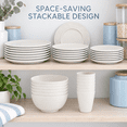 thumbnail image 2 of Homienly White Dinnerware Set, 35-Piece Wheat Straw Tableware for 7, Plates Bowls & Cups, Lightweight Reusable Unbreakable Dishes, Microwave & Dishwasher Safe, Wedding & Holiday Hosting, 2 of 8