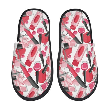 Balery Makeup Slient Indoor Furry Fleece Comfort House Shoes Soft Non-Slip Home Shoes Cotton slippers House Slippers-- Large