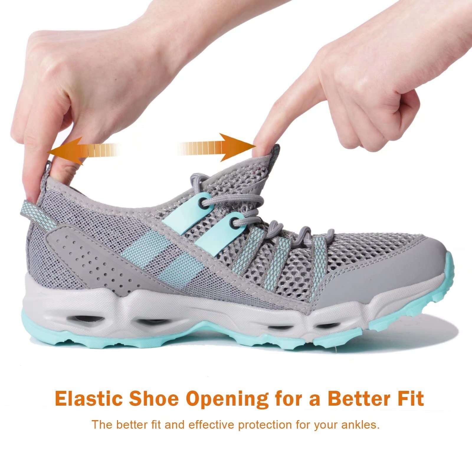 WOTTE Womens Quick Drying Water Hiking Shoes Barefoot Aqua Outdoor Sports Sneakers for Beach Swim Surf, Blue 12