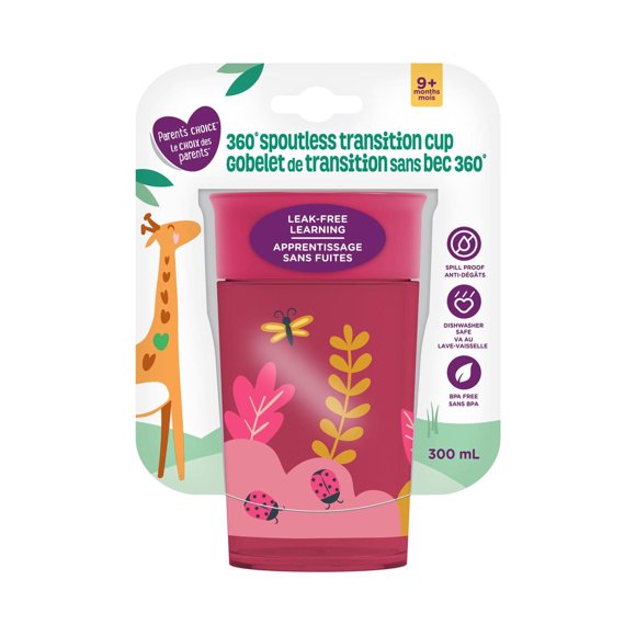 Parent’s Choice 360° Spoutless Transition Cup, 9 months+, 300 ml