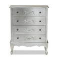 thumbnail image 4 of Baxton Studio Callen Silver Finished Wood 4-Drawer Storage Cabinet, 4 of 10