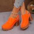 thumbnail image 3 of Rokment Women's Platform High Heels Clogs and Mules Sandals 2026 Spring Summer Fashion Leather Closed Toe Chunky Block Heeled Slingback Dressy Shoes A Size 6, 3 of 7