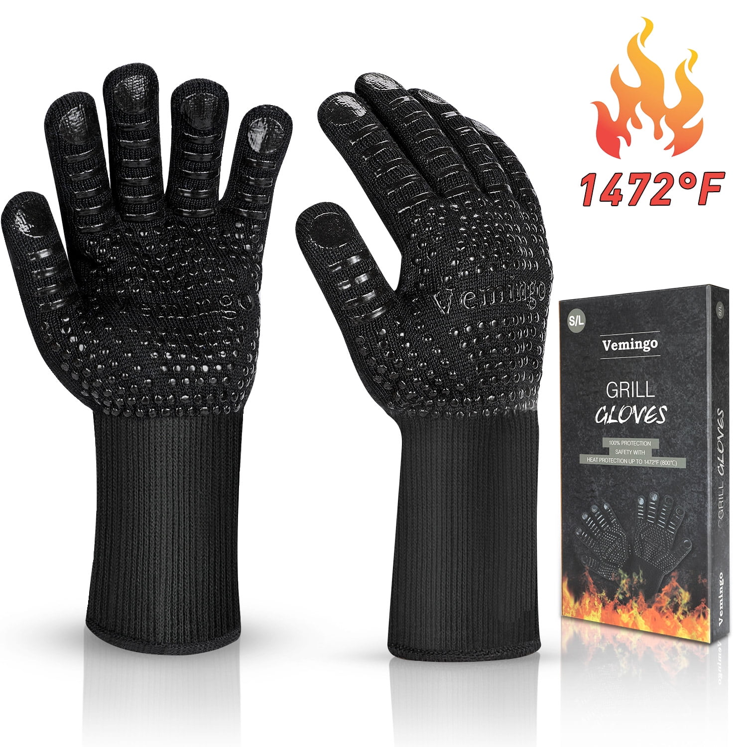 Love This Kitchen Heat Resistant Men's Silicone Barbecue Gloves 