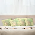 thumbnail image 7 of Ambesonne Love Throw Pillow Cover 4 Pack, Positive World Wishes, 24", Green Soft Pink Yellow, 7 of 7